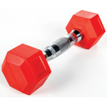 Großhandel Günstige Farbe Gummi überzogene Gusseisen Dumbbell